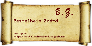 Bettelheim Zoárd névjegykártya